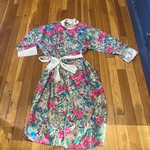 Vintage Victoria’s Secret gold label flower robe
